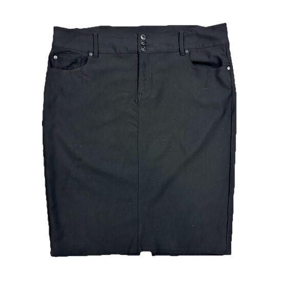 Torrid Women's Plus Sz 20 Black Ponte Knit Pencil Skirt Classic Office - Picture 1 of 13
